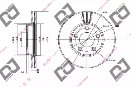 Тормозной диск DJ PARTS BD1377